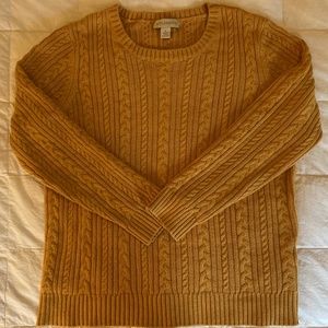 Gold cable knit sweater from Appleseed's